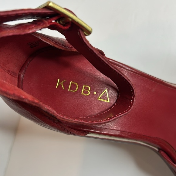 Kelsi Dagger Brooklyn Barcelona red leather sandals sizer 6.5. - Picture 2 of 9